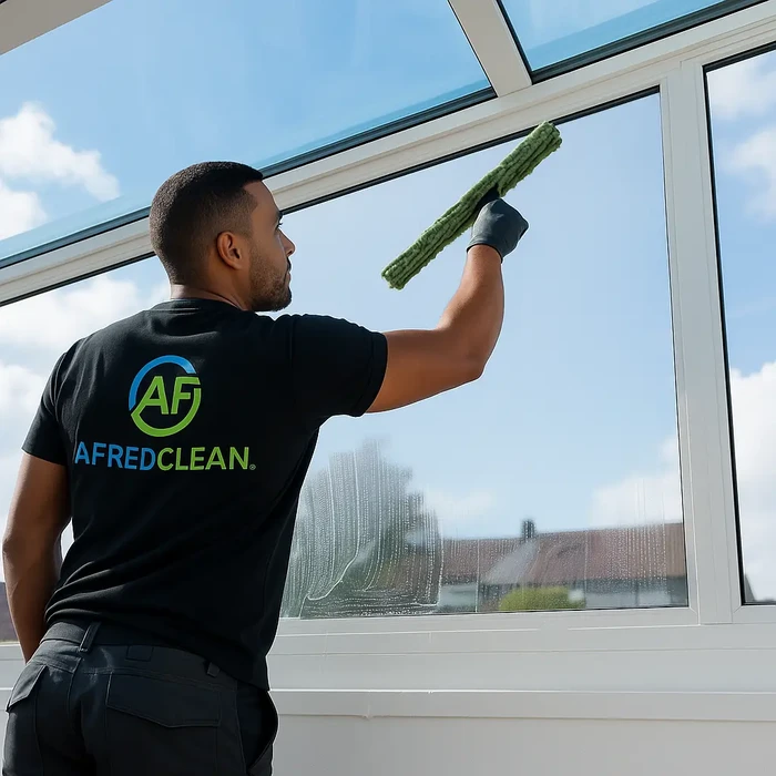 Intérieur de supermarché avec allée de réfrigérateurs commerciaux vitrés alignés